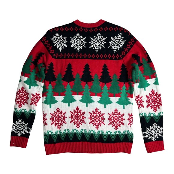 33 Degree Unisex Ugly Christmas Sweater  Size S  Beer Pocket  Reindeer Snowflake - Picture 2 of 7